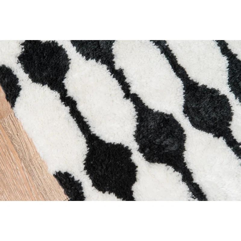 Geometric Handmade Black/Ivory Area Rug
