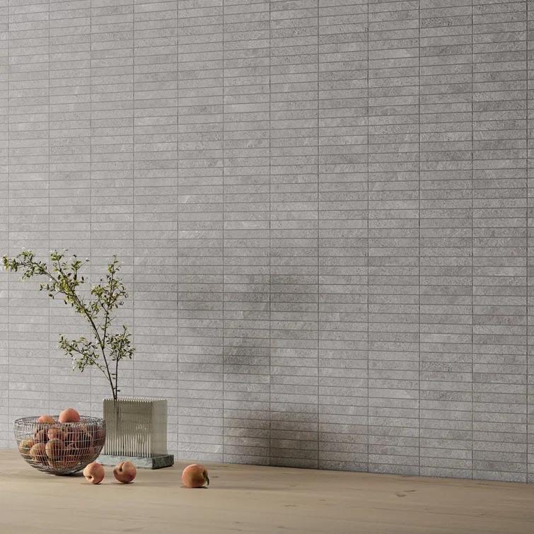 Monolith 11.81 In. X 11.81 In. Stacked Matte Porcelain Mosaic Floor And Wall Tile (0.96 Sq. Ft. / Each)