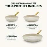 GreenPan Reserve Healthy Ceramic Nonstick, 8", 10" And 12" Frypan Set