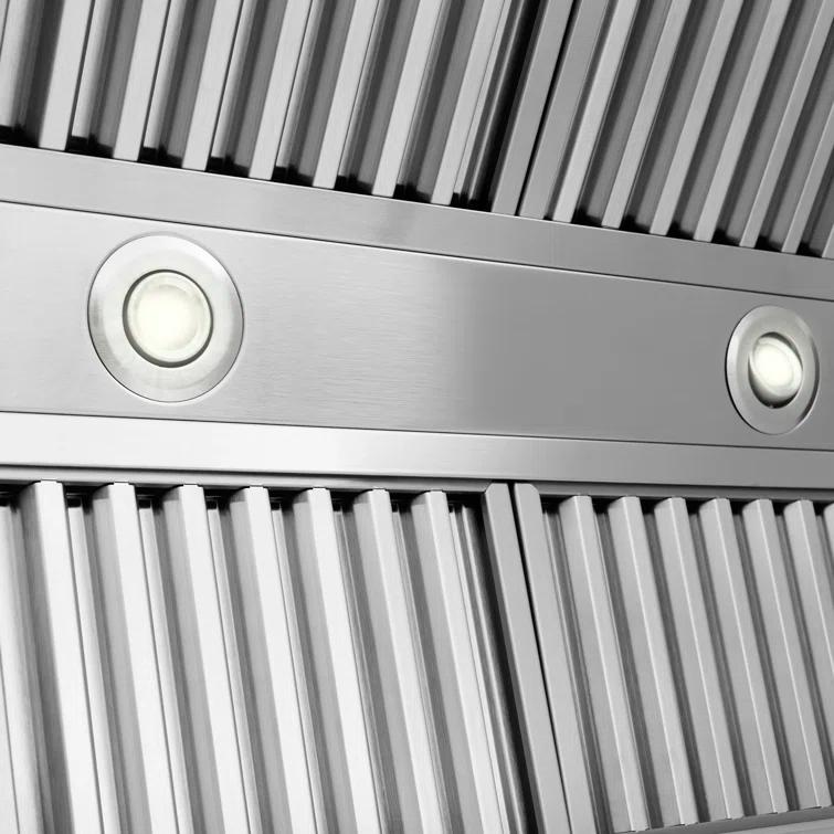 ZLINE ZLINE 36 in. Designer Series Satin Stainless Steel Convertible Vent Wall Mount Range Hood 8KBS-36
