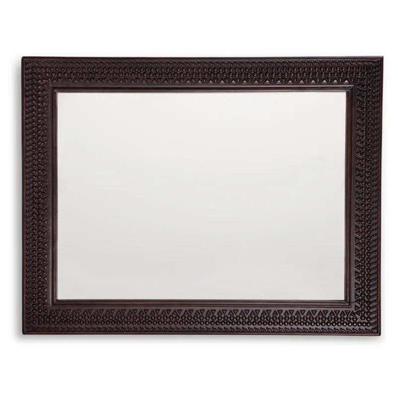 Ebern Designs Solid Wood Flat Mirror