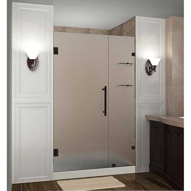 Aston Nautis GS 48.25" - 49.25" x 72" Hinged Frameless Shower Door SDR990-NBR-49-10