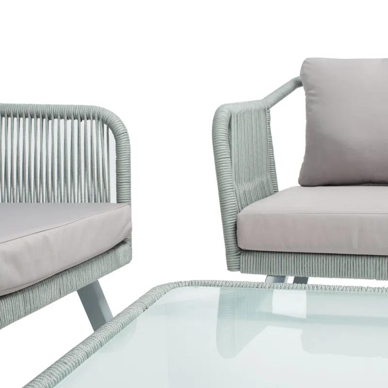 Highland Dunes Orme 4 - Person Patio Conversation Sets with Cushions