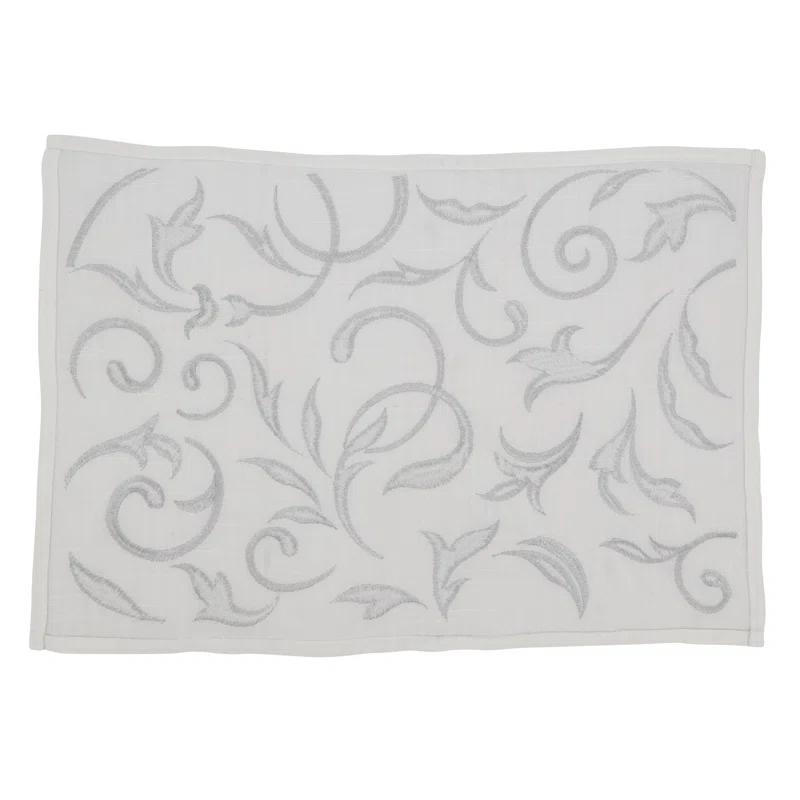 Saro Zensi Collection Polyester No Pattern Rectangle Placemat (Set of 4)