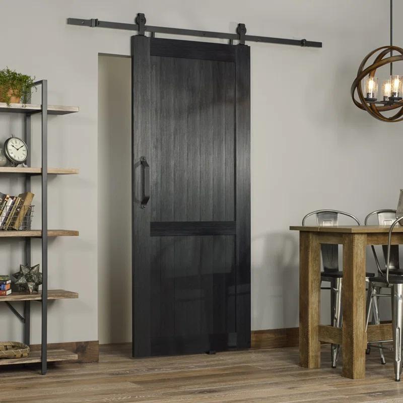 LTL Home Products Millbrooke 84'' Hollow Paneled with Installation Hardware Kit Barn Door