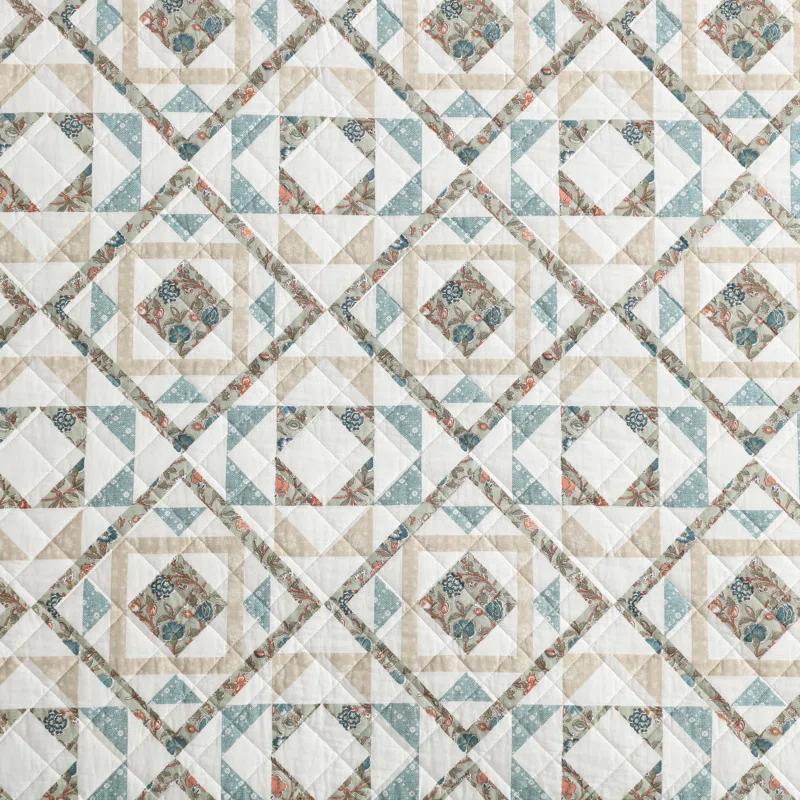 Wrangler Wrangler Annie Blue Cotton Reversible Quilt Set