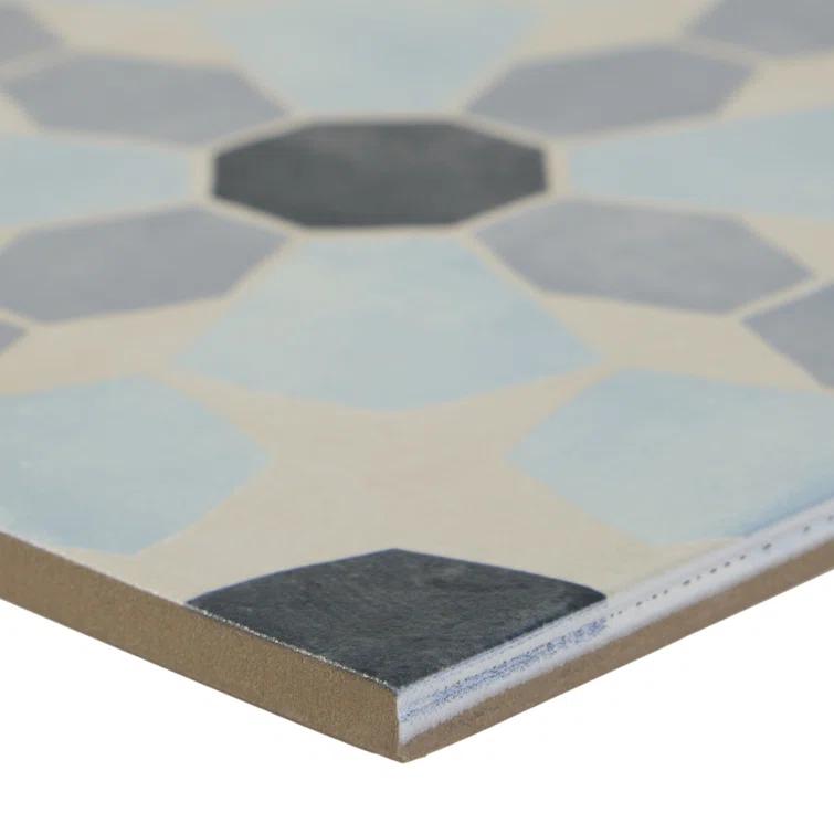Industry Tile 8.8" x 8.8" Porcelain Patterned Wall & Floor Tile