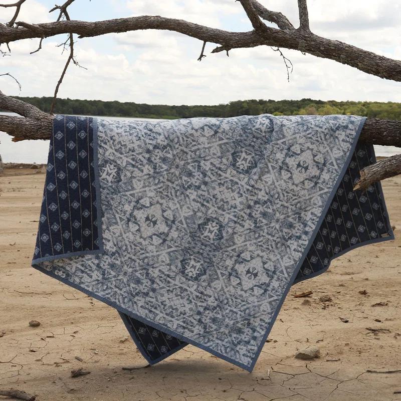 HiEnd Accents Skyler Coastal Cotton Abstract Quilt Set