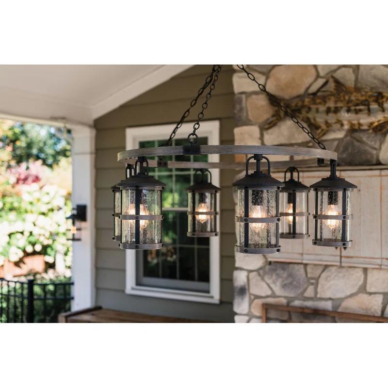 Hinkley Lakehouse Black 6 -Bulb 32" H Outdoor Chandelier