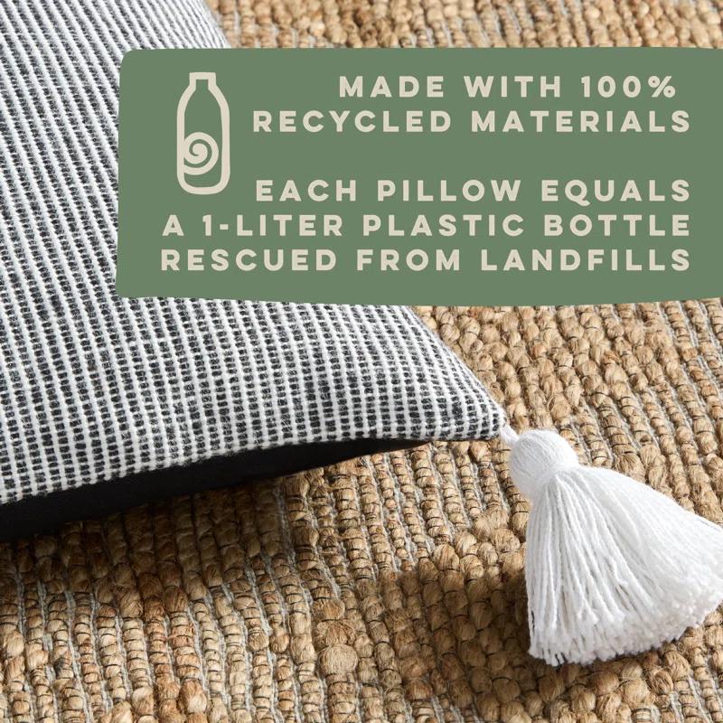 Town & Country Living TOWN & COUNTRY TERRA Alara Ribbed Texture Indoor Outdoor Decorative Pillow 20"x20"