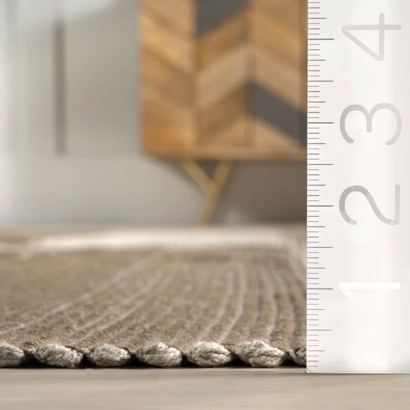 Ebern Designs Hertford Checked Cotton Area Rug