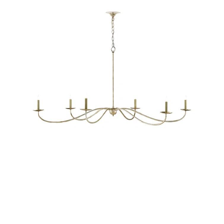 Saxon Silver Granello 6-Light Candle Chandelier