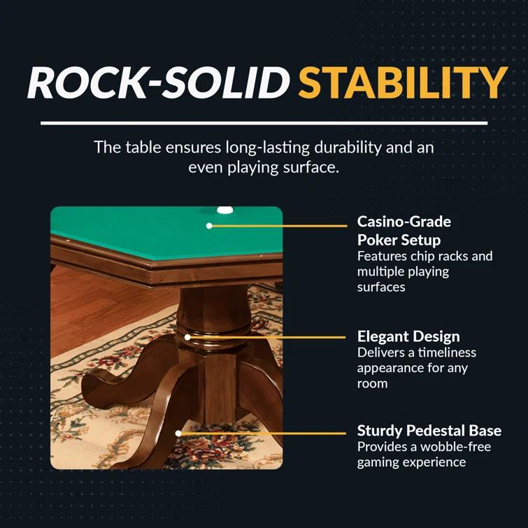 Hathaway Games Kingston 48" 8 - Player Poker Table