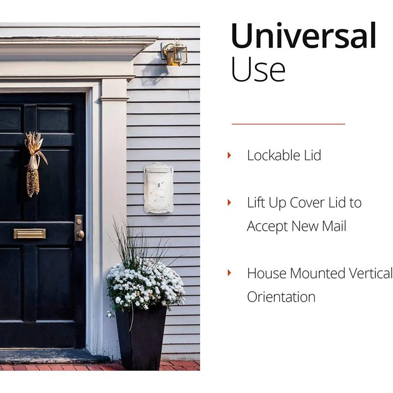 Cara Cast Iron Wall Mounted Mailbox