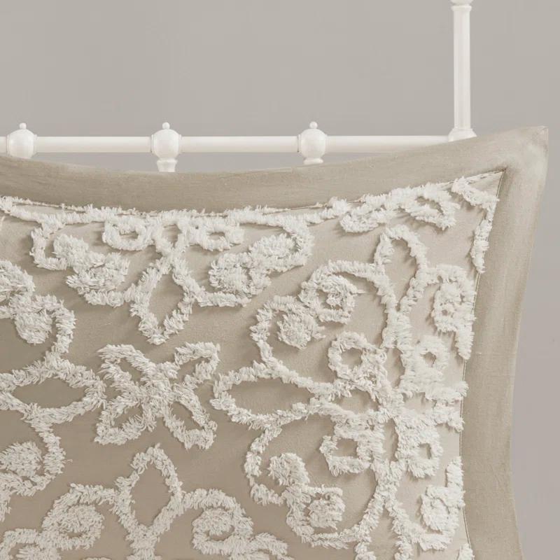 Kelly Clarkson Home Emberly Tufted 100% Cotton Sateen Coverlet Set in Farmhouse Style