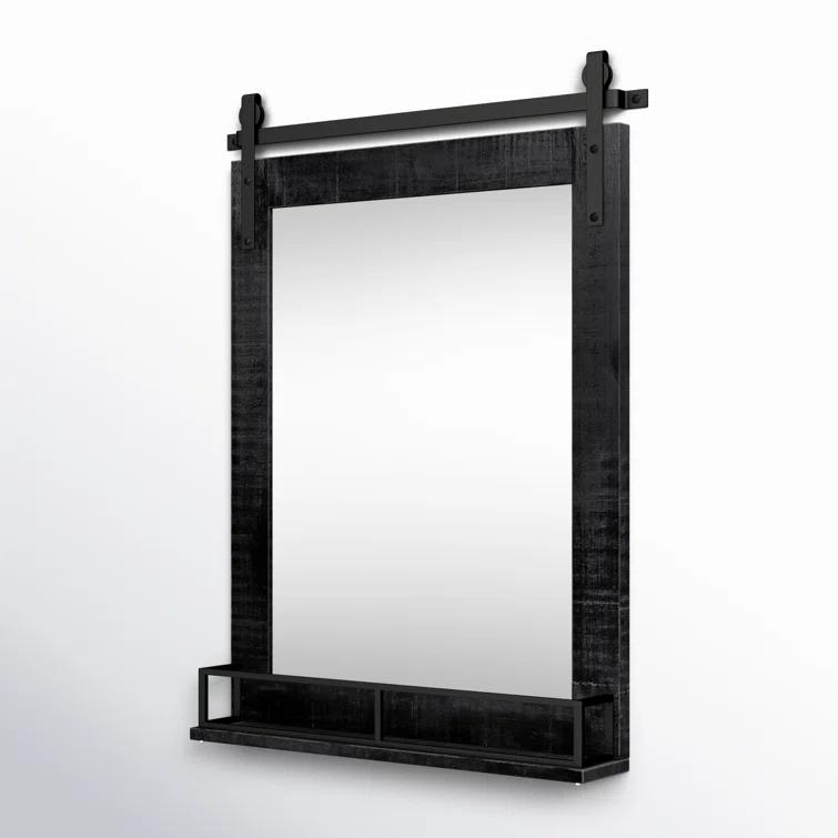 Joss & Main Enora Wood Mirror with Shelves