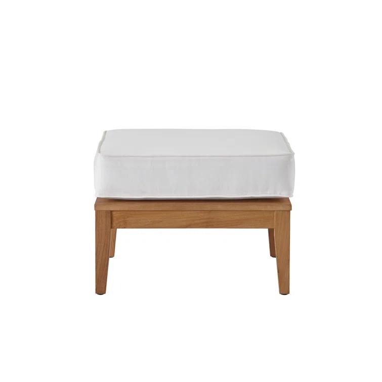 Coastal Living™ by Universal Furniture Chesapeake Teak Outdoor Ottoman with Sunbrella® Cushion