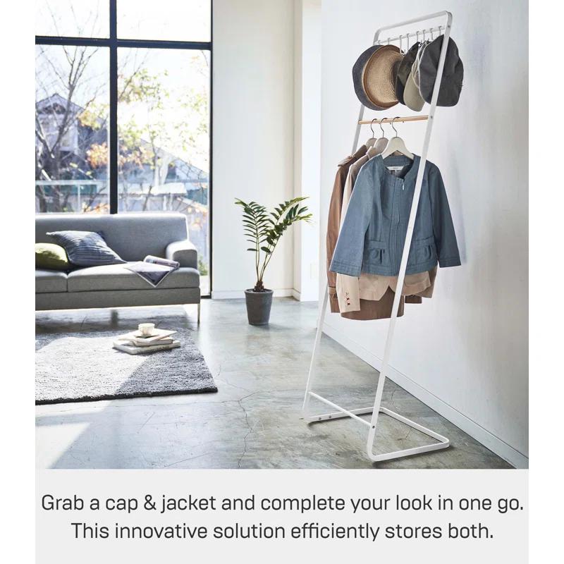 Yamazaki Home Steel 8 - Hook Freestanding Coat Rack