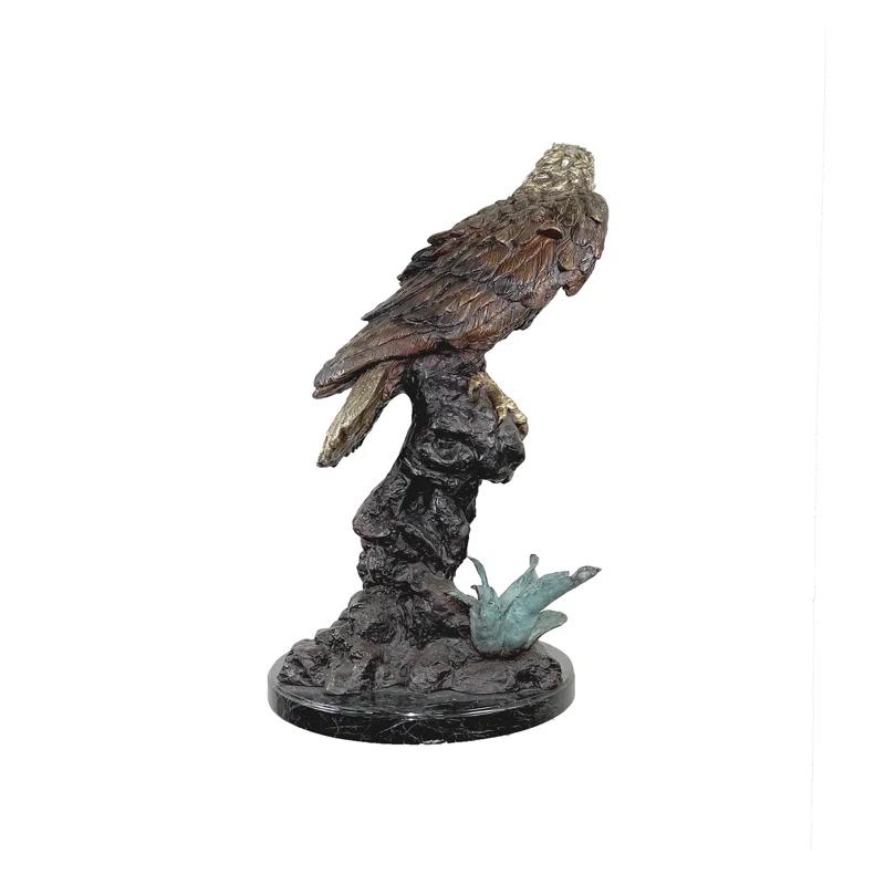Metropolitan Galleries Bronze Large Eagle Table Top Sculpture