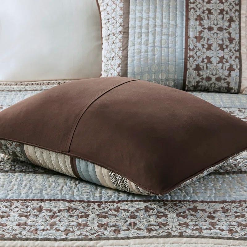 Madison Park Jacquard Quilt Set with Throw Pillows