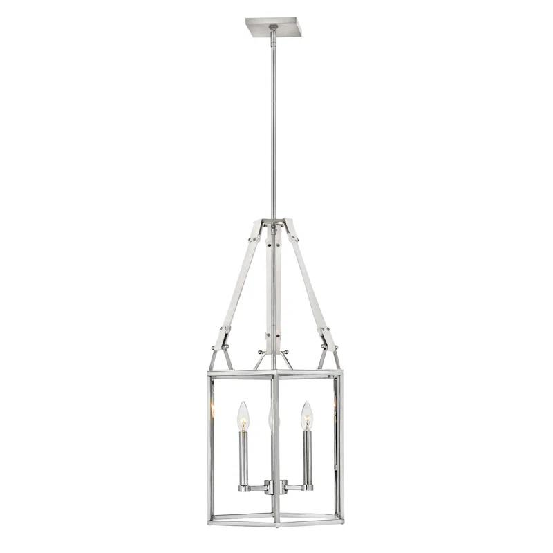 Davant 3 Light Metal Dimmable Lantern Chandelier