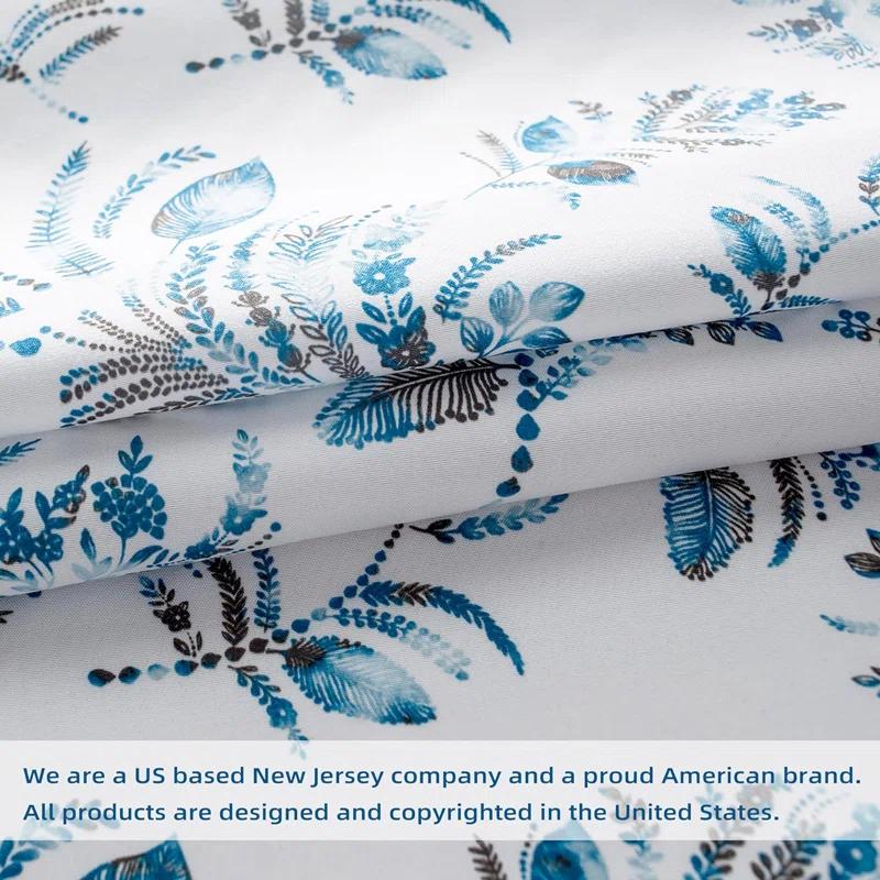 Helfer Floral Tailored 52'' W Window Valance in