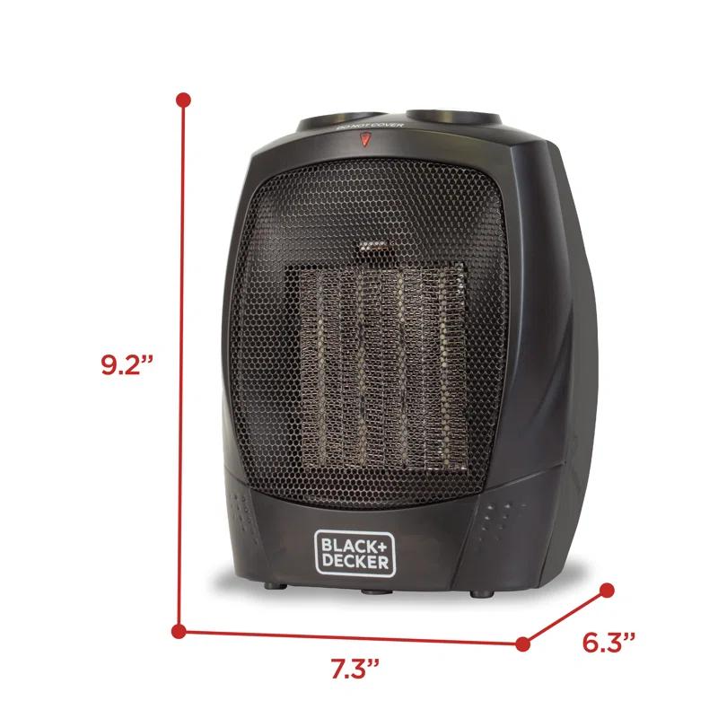 BLACK+DECKER Personal 1500 Watt Electric Fan Compact Heater with Manual Control