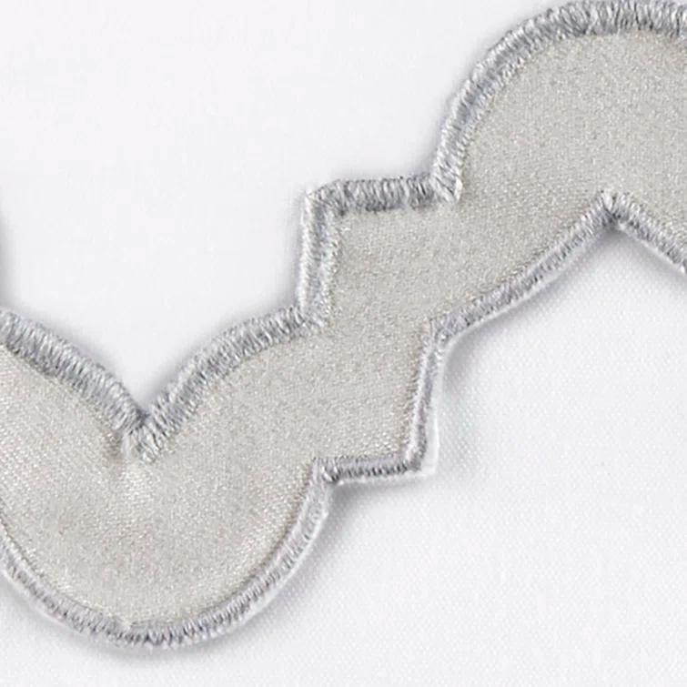 Aziza Silver Cotton Embellished Standard/Queen Sham