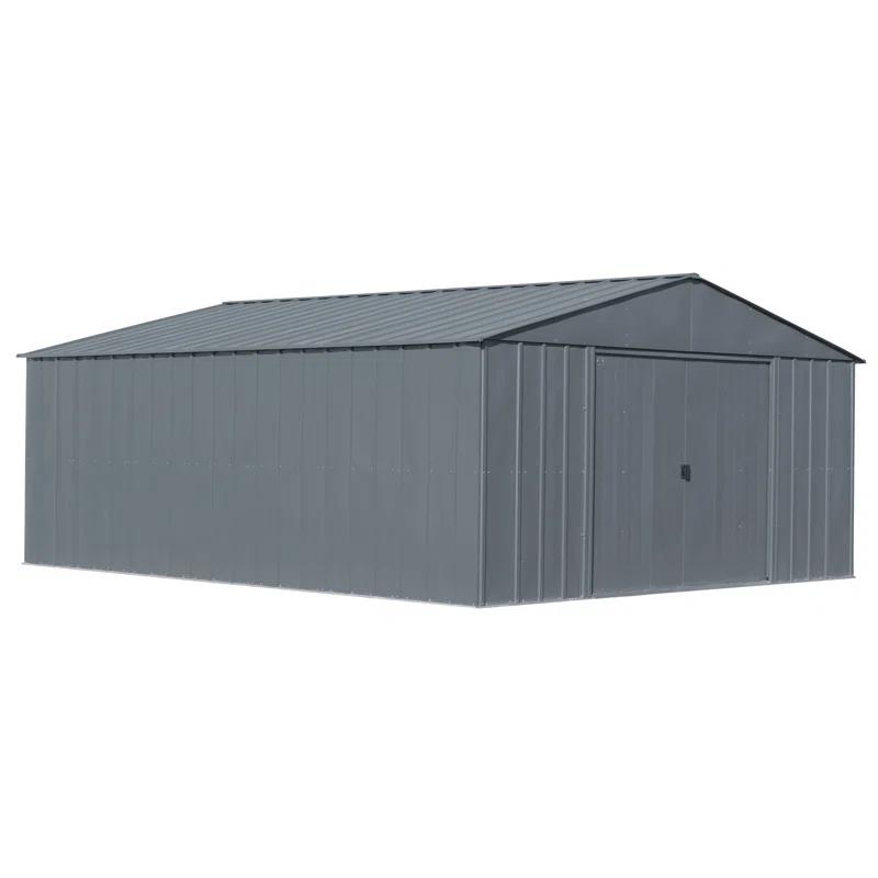 Arrow 14 ft. W x 17 ft. D Galvanized Steel Storage Shed
