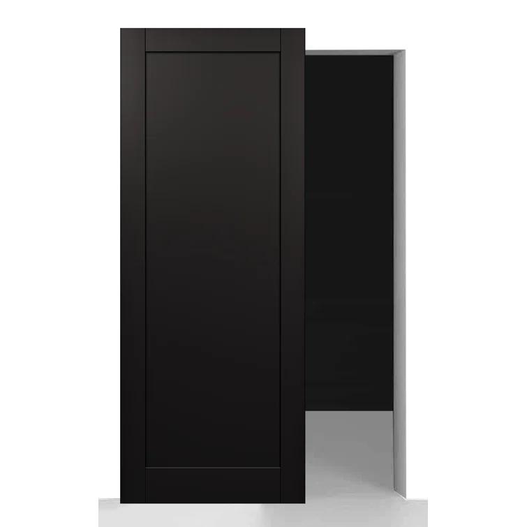 Belldinni Shaker 1 Panel Manufactured Wood Solid Core Sliding Hidden Barn Door Without Base Board with Installation Hardware Kit