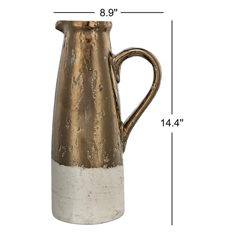 Libra Sienna Brown Ceramic Decorative Bottles