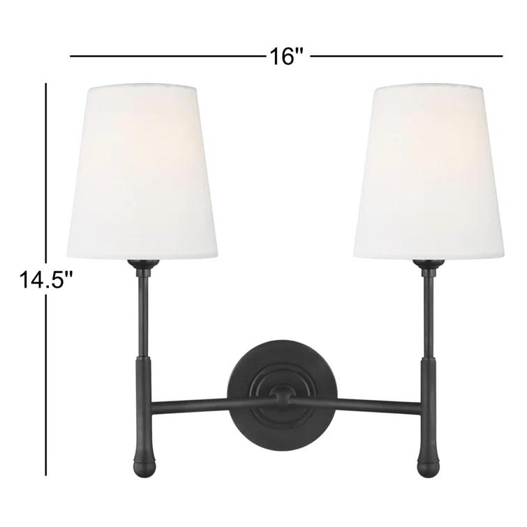 2 Light Steel Dimmable Wallchiere