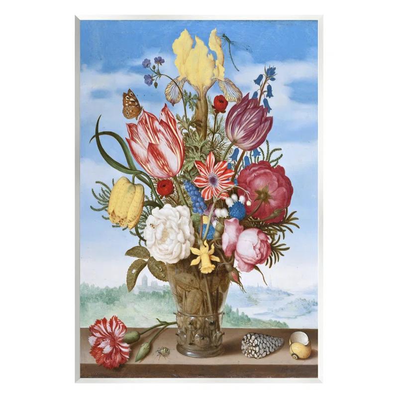 Stupell Industries " Bouquet Of Flowers On Edge Classic Ambrosius Bosschaert " by One1000paintings