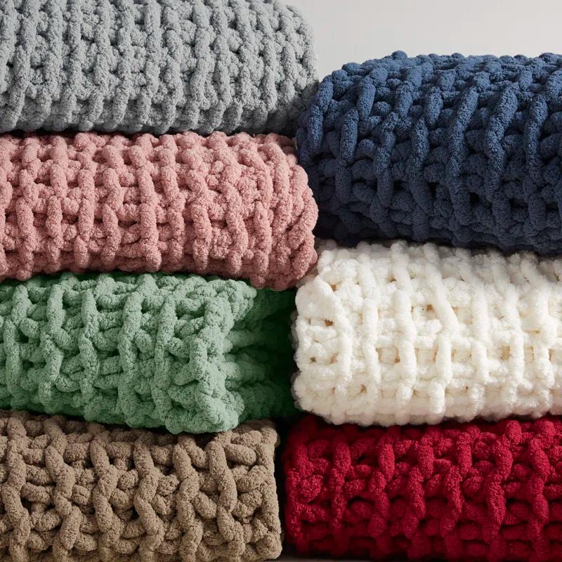 Chenille Chunky Knit Throw