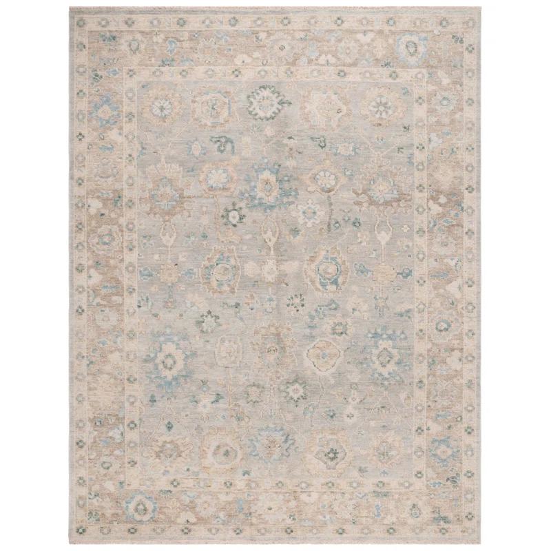 Safavieh Samarkand Hand Knotted Wool/Cotton Oriental Rug in Gold/Gray
