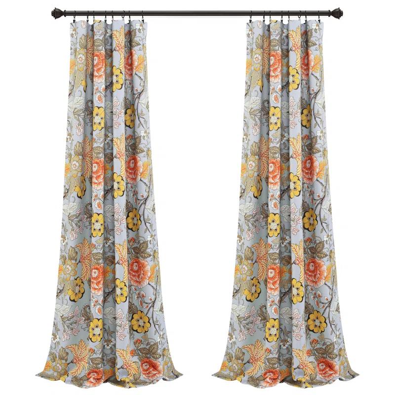 Lush Decor Floral Room Darkening Thermal Curtain Panels (Set of 2)