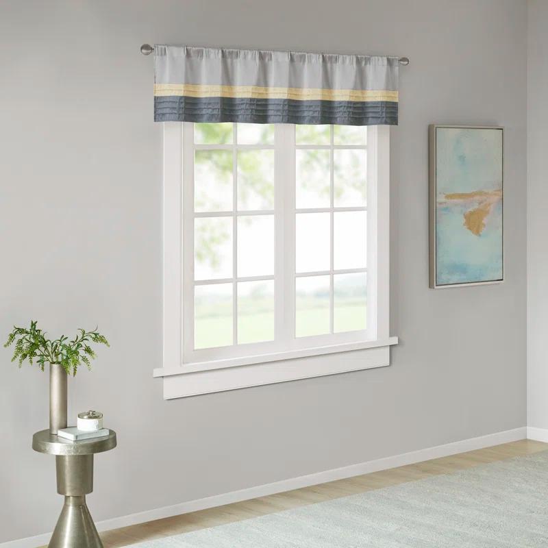 Madison Park Amherst Polyoni Pintuck Single Window Valance & Reviews | Wayfair