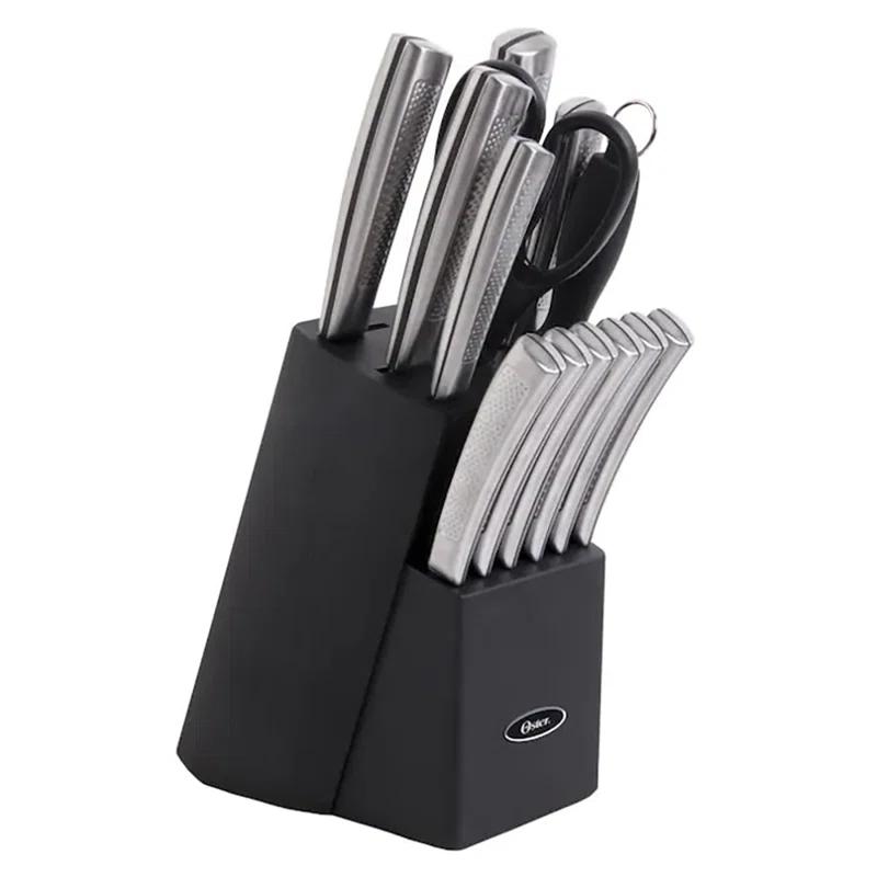 Oster Oster Wellisford Stainless Steel Kitchen Knife Cutlery Set With Block, 14 Piece