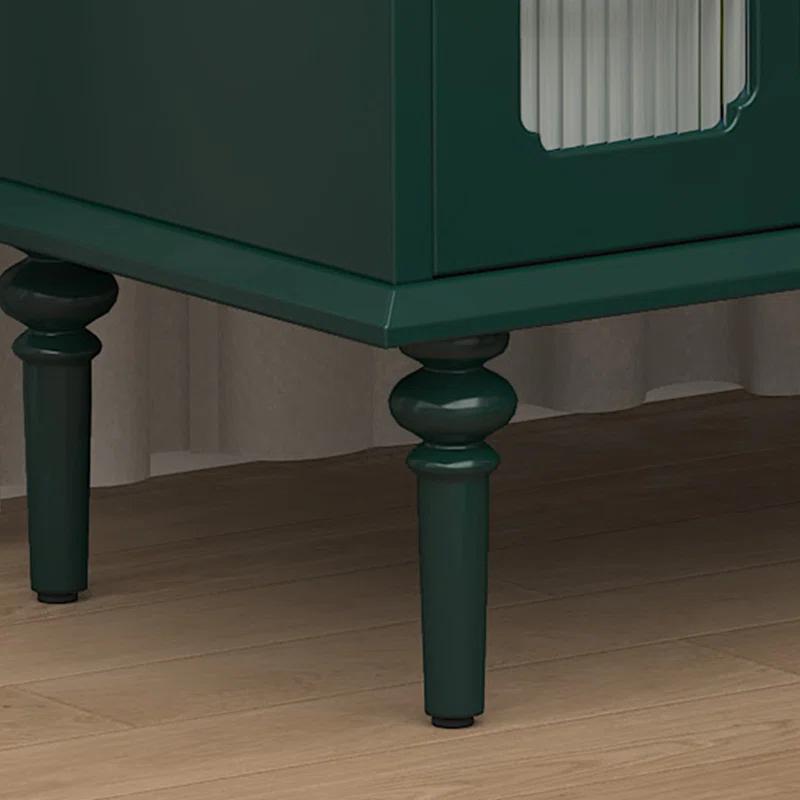 Charlton Home® Gurbachan 47.6-inch Antique Sideboard with Adjustable Shelves and 4 Glass Doors