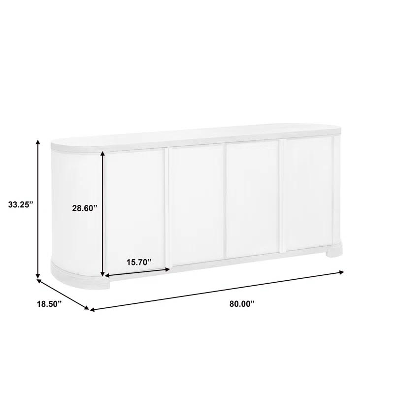 Pulaski Furniture Modern 4 Door Credenza