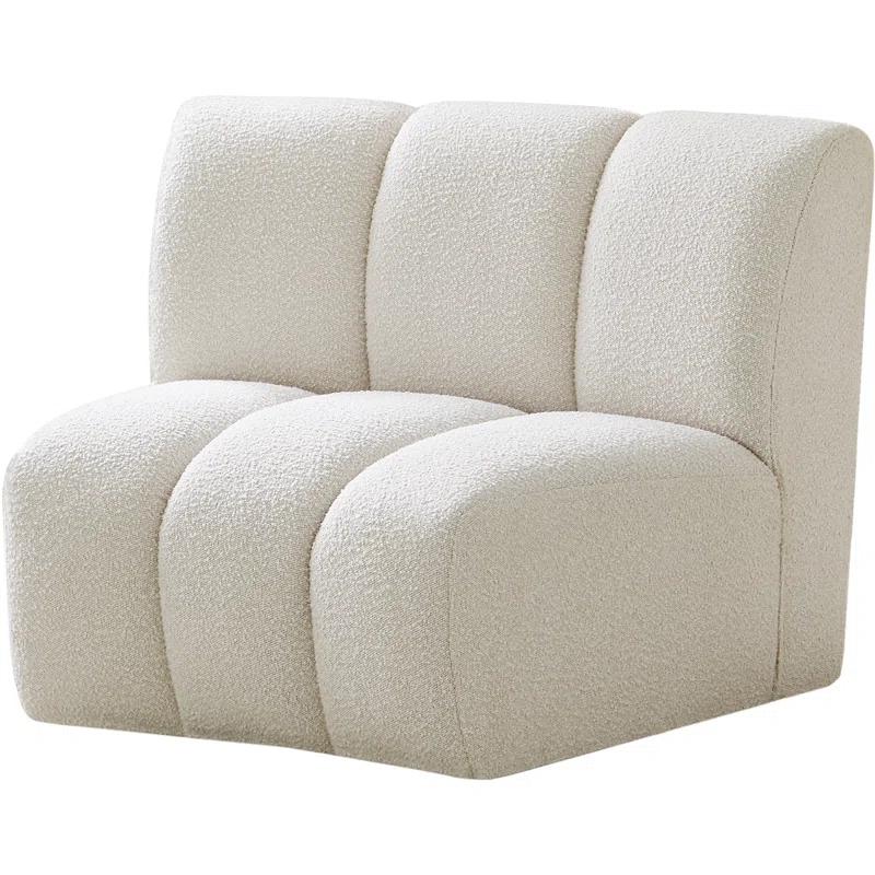 Everly Quinn Izen 43" W Boucle Fabric Modular Chair