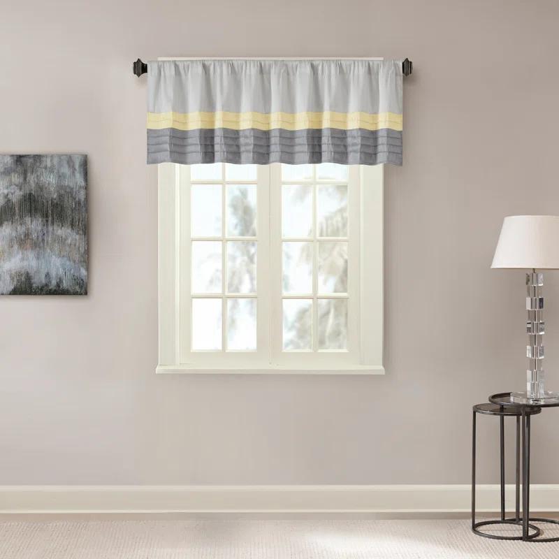 Madison Park Amherst Polyoni Pintuck Single Window Valance & Reviews | Wayfair