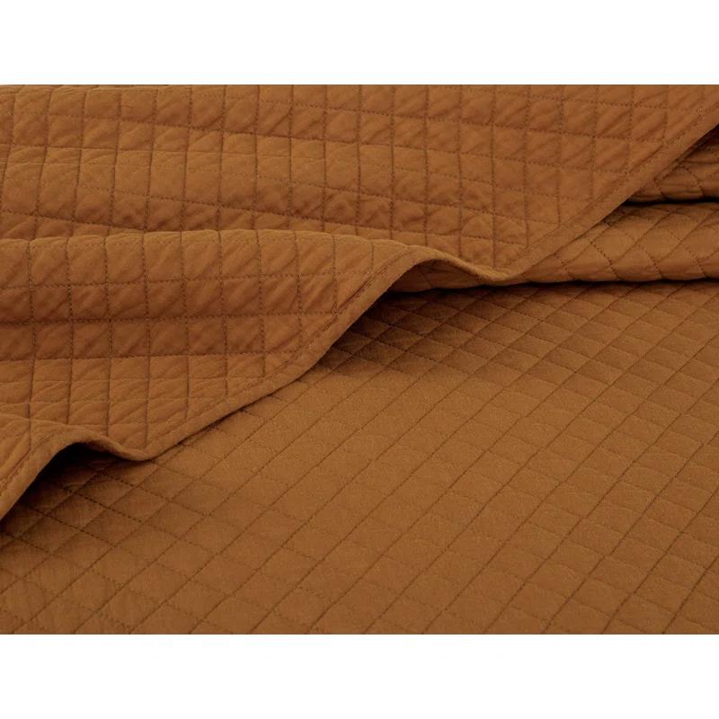 Chezmoi Collection Solid Color Cotton Quilt Cotton Quilt Set