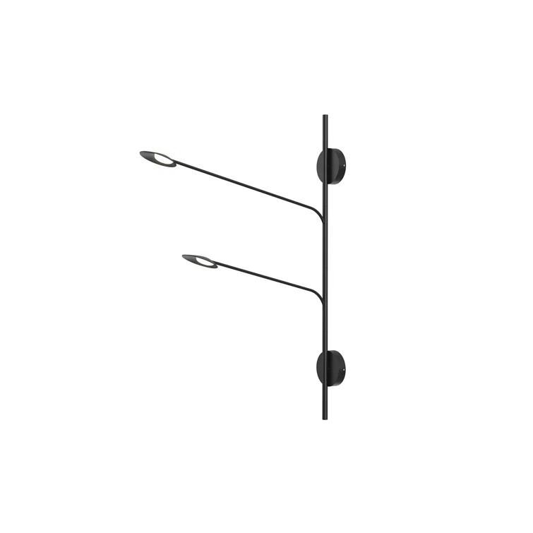Rotaire 2 Light Aluminum Dimmable LED Swing Arm Sconce