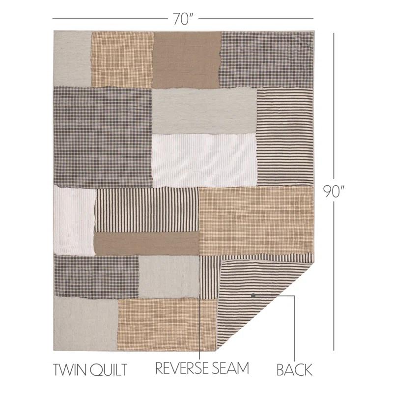 VHC Brands Ashmont Farmhouse / Country Cotton Patchwork Quilt
