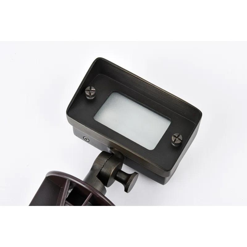 Elegant Lighting Outdoor 12V Cast Brass flood light 2 inch L x 4 inch W x 6 inch H in Dark Bronze
