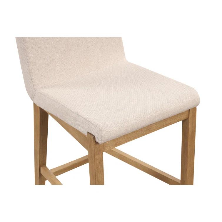Nathan James Upholstered Wooden Stool