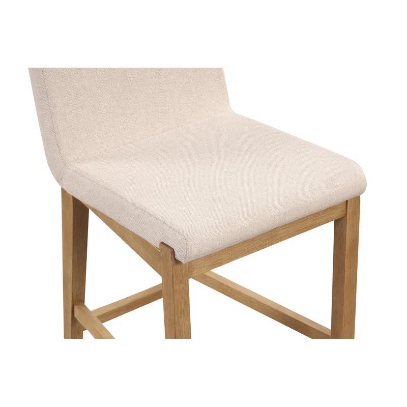 Nathan James Upholstered Wooden Stool