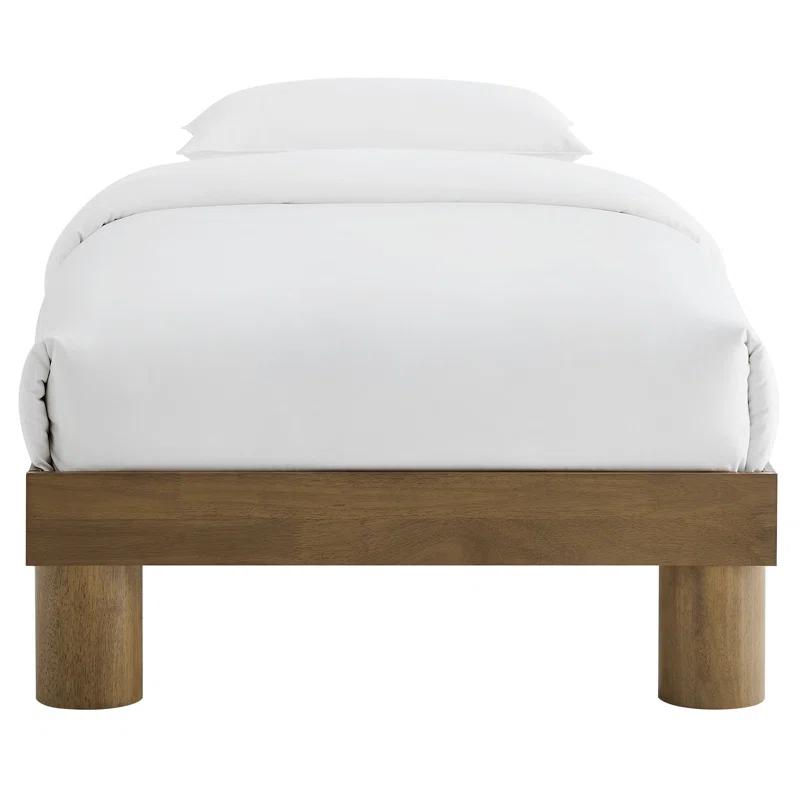 Modway Runa Wood Platform Bed In French Oak