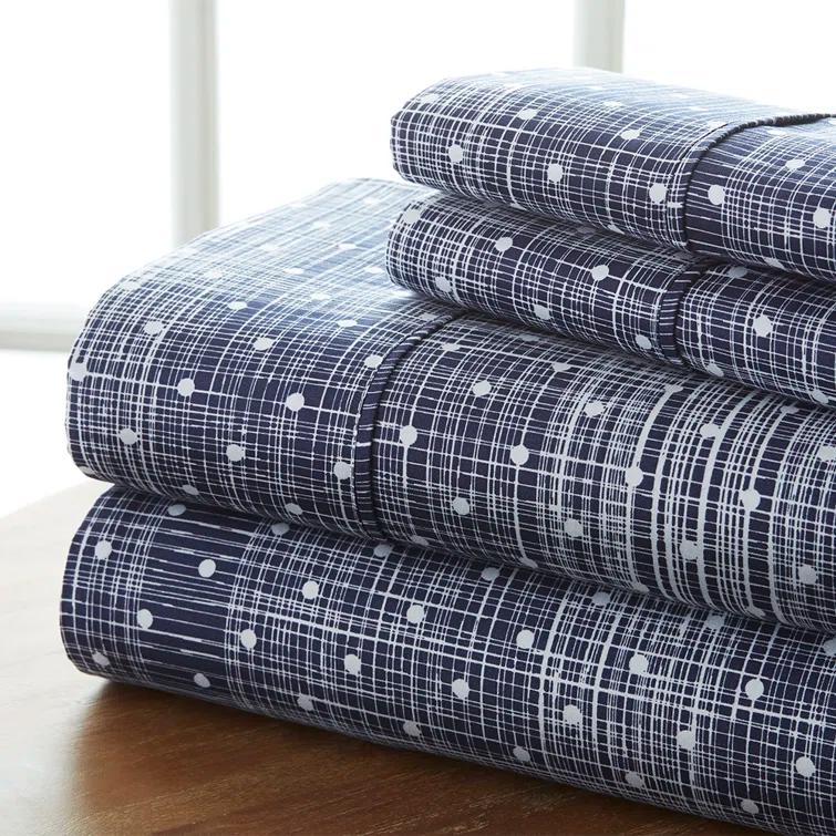 IEnjoy Home Simply Soft™ Polka Dots Microfiber Sheet Set & Reviews | Wayfair